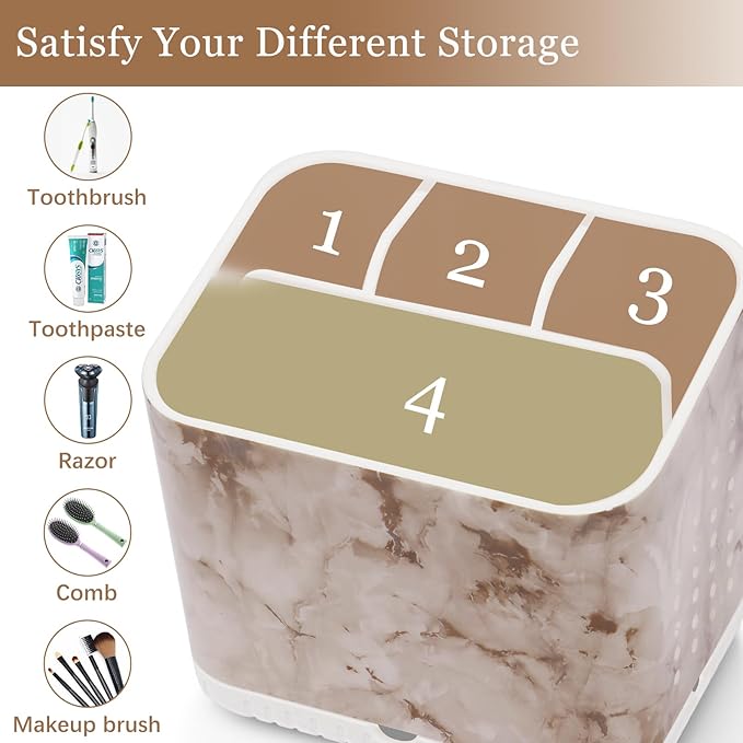 Toothbrush Holders for Bathrooms, Kids Electric Toothbrush and Toothpaste Holder
