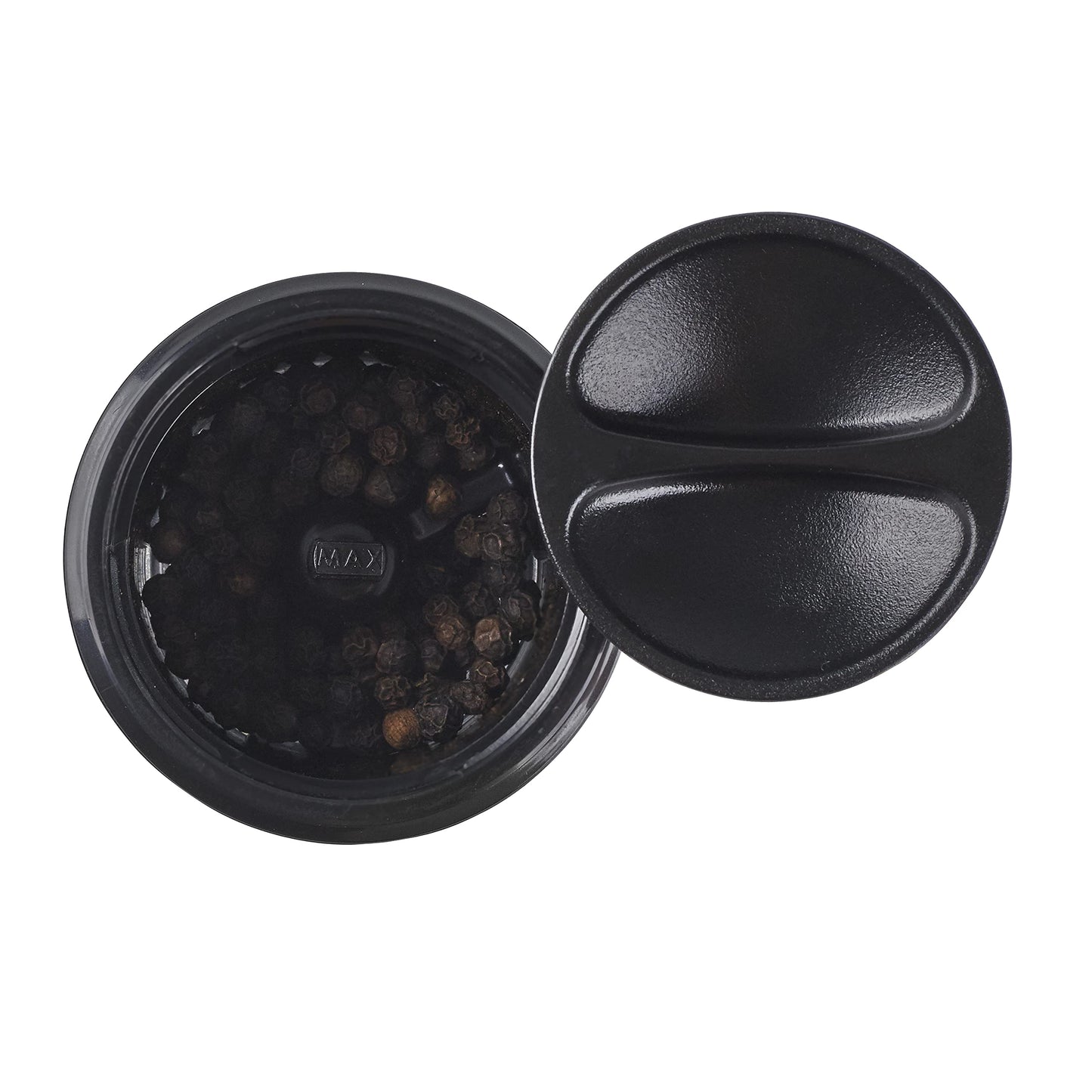 Cole & Mason Harrogate Black Salt and Pepper Grinder Set, Adjustable Ceramic Mechanism, Inverta, ABS Plastic, 154 mm, Gift Set, Includes 2 x Salt and Pepper Mills