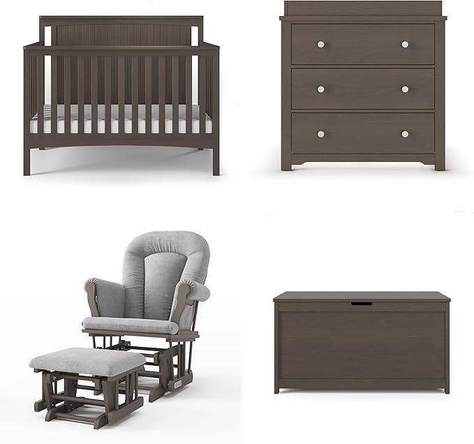 Child Craft Scout 4-in-1 Convertible Baby Crib Nursery Furniture Set
