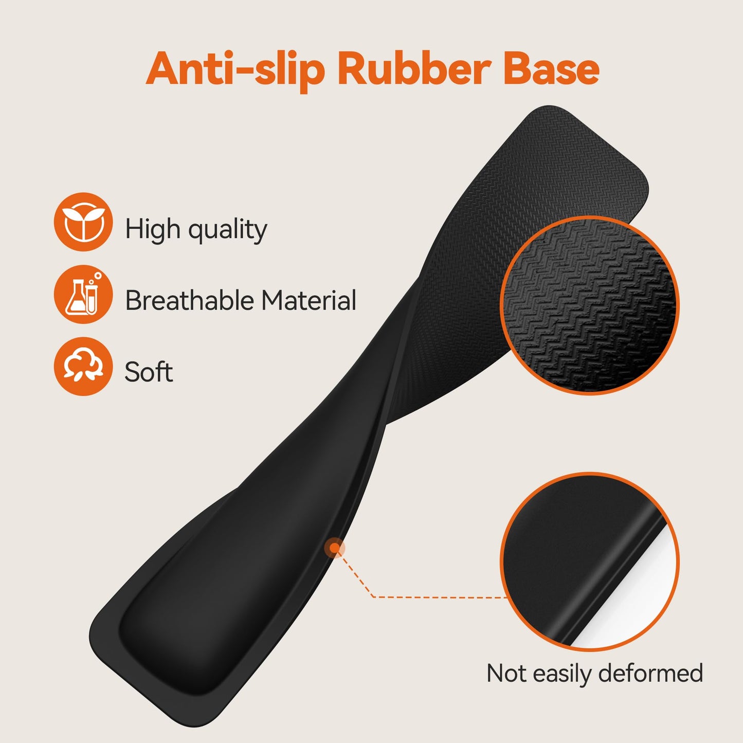 TECKNET Wrist Rest for Computer Keyboard, Thicken Memory Foam Wrist Support Pad for Keyboard, Ergonomic Palm Rest for Pain Relief, Anti-Slip Rubber Base, 17x3.3 in, 1 inch (25mm), Black