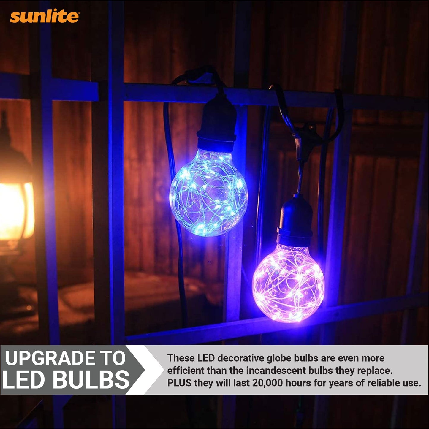 Sunlite 41022 G30 Globe Bulb, LED Fairy-Lights Inside, 1.5 Watts, Medium (E26) Base, Non Dimmable, Party Decoration, Holiday Lighting, String Light, Multi-Color, 6 Count
