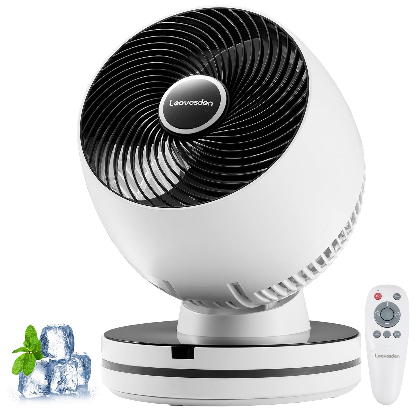 Leavesden Air Circulator Fan 0dB Quiet 15.75 Inch Table Fans for Bedroom, 12 Speeds, 12H Timer, Auto Temperature Control Oscillating Fan Desk Fan with Remote for Home Office Dorm