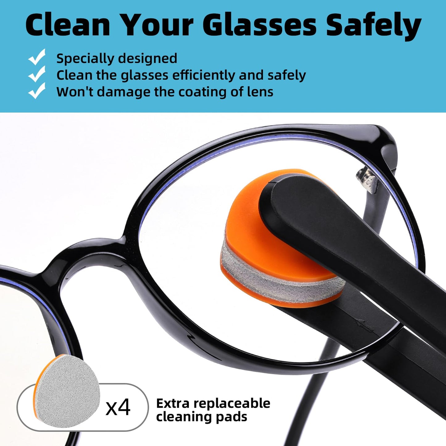 Glasses Cleaner Kit Eyeglass Cleaner, Anti Fog Spray with Microfiber Lens Cleaning Cloth, Glasses Repair Tool with Screws, Portable Travel Eyeglasses Cleaning Kit with Case