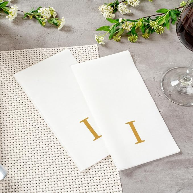 Luxenap 15.8 X 7.9 Inch Linen-Feel Guest Towels, 2000 Lettered Hand Towels