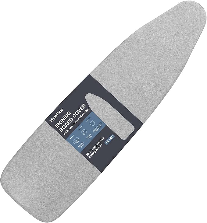 Ironing Board Cover and Pad, Standard Size 15x54, Thick Padding, Elastic Edge