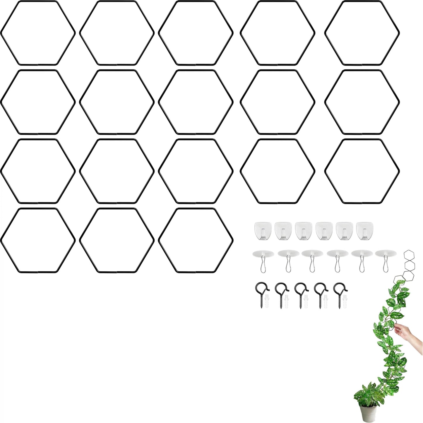 Lupnkl Garden Trellis, Climbing Plant & Vine Support Indoor & Outdoor Use, Sturdy Durable Build, Ideal Home Gardening Accessory for Potted Greenery & Vines