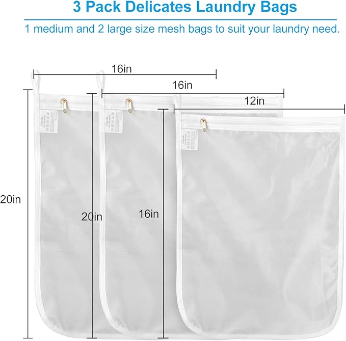 Gogooda Delicates Laundry Bags, Fine Mesh Wash Bag