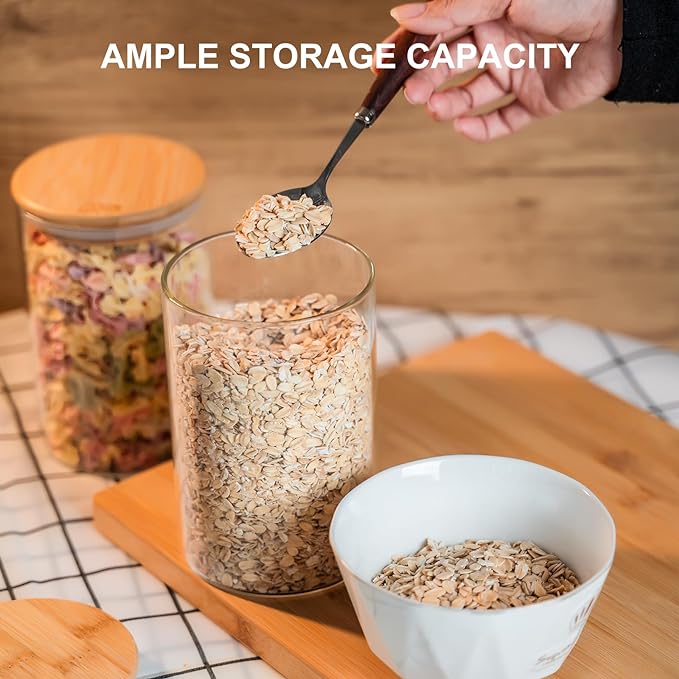 Liuruiyu Glass Food Storage Jars 6-Pack 37oz