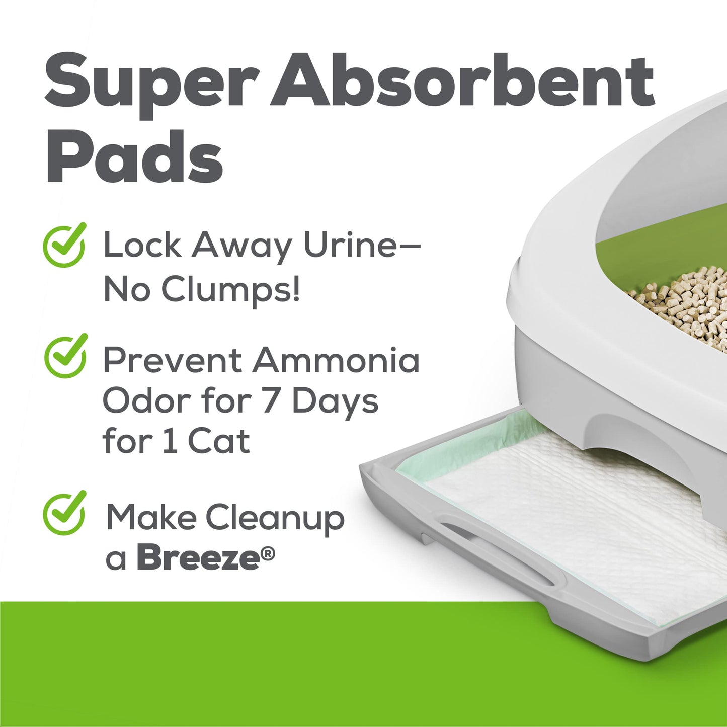 Purina Tidy Cats Hooded Litter Box System, BREEZE Hooded System Starter Kit Litter Box, Pellets & Pads