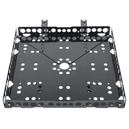 ALMULOO RV Heavy Duty Bumper-Mounted Cargo Carrier and Generator Carrier Tray Assembly with 200 LB Load Rating for Campers Trailers 15 LB Weight