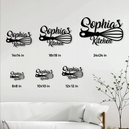 Personalized Kitchen Metal Sign, Chefs Hanging Sign Outdoor Porch Welcome, Custom Name Wall Fence Yard Patio Home Office Decor, Birthday Backyard BBQ Grill, Gifts for Mom, Grandma, Women, Baker