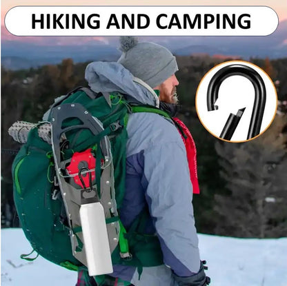 Branded Boards Black & Silver Zinc-Galvanized Heavy Duty Bushcraft Carabiner Spring Snap Clip Link Hooks 200-500lb Load 2, 6 & 12 Packs (Black-5cm-6 Pack)