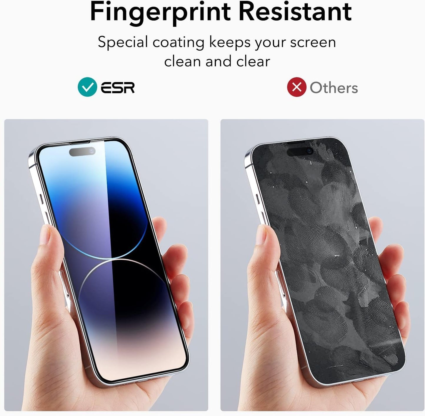 ESR 3 Pack for iPhone 15 Pro Max Screen Protector, [9H Hardness] [Military Grade Shatterproof] Full Coverage Tempered Glass Film with Easy Installation Tool, HD Clear, Scratch Resistant