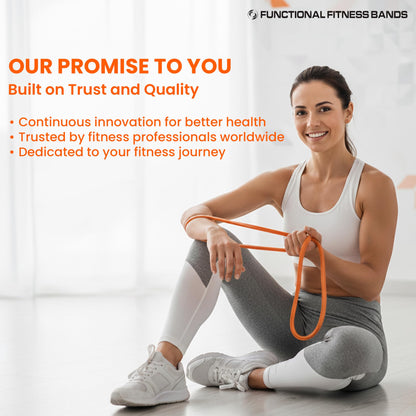 Functional Fitness Pull Up Bands Resistance Bands | Exercise Bands for Working Out | Long Stretch Bands for Exercise, Training Bands, Resistance Bands for Stretching Orange 1/4" 5-15 lbs
