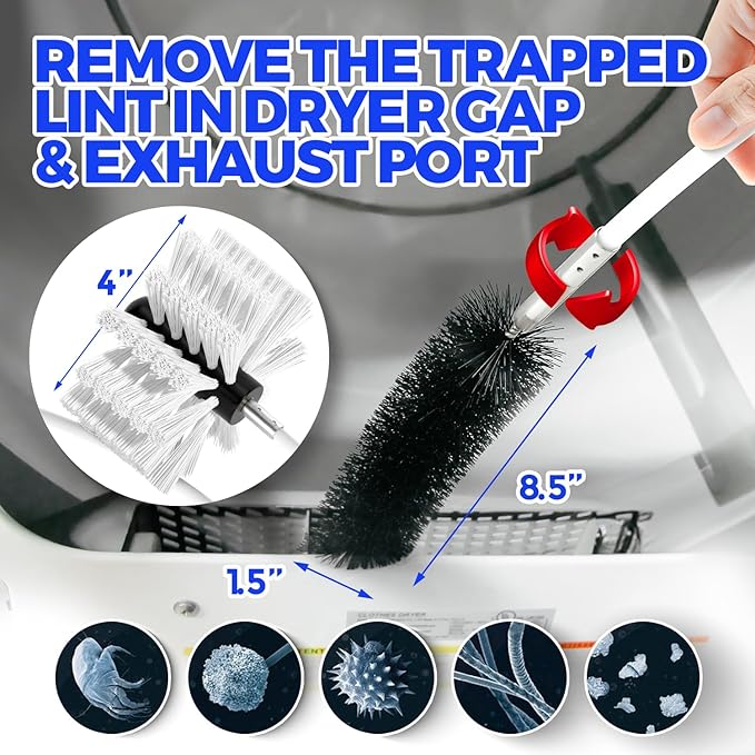 Holikme 30 Feet Dryer Vent Cleaner Kit, Flexible Lint Brush