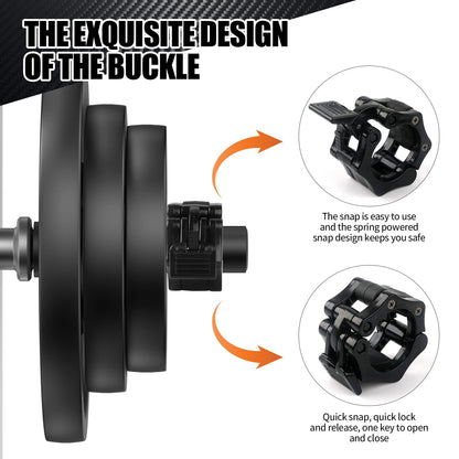 NewBEP 2PCS Olympic Adapter Sleeve 7.8" with Olympic Barbell Clamps 2", Converts 1" Standard Weight Plate Posts to 2" Olympic Weight Plate Posts, Removable end Cap