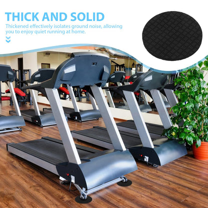 OSALADI 6Pcs Treadmill Mat Non Slip Shock Absorbing Isolation Pads for Noise Reduction Thickened Floor Protector for Gym Equipment Durable Protection for Hardwood and Carpet