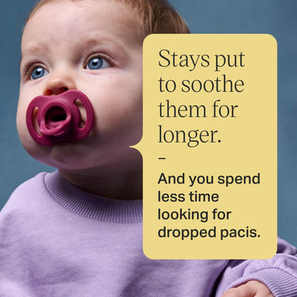 Tommee Tippee Ultra-Light StayPut Dummy, 0-6m, 4-Pack, One-Piece Silicone Soother