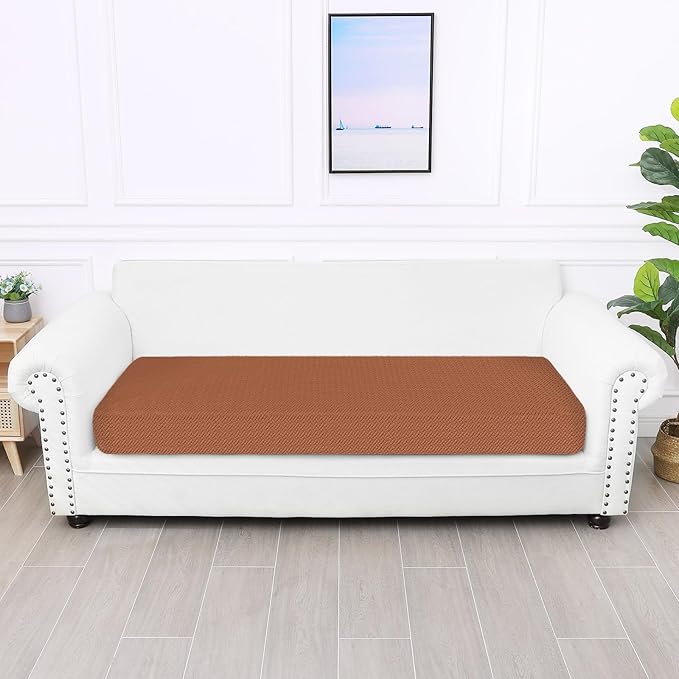 Smiry Waterproof Couch Cushion Covers, Stretch Jacquard Thick Sofa Cushion