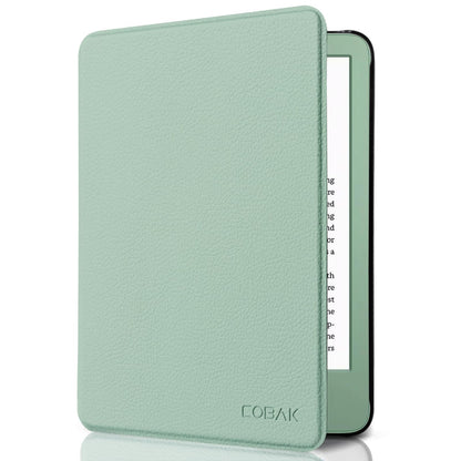 CoBak Case for 6" Kindle 11th Generation 2024/2022 & International Version, Premium PU Leather Smart Cover with Auto Sleep/Wake for 6" E-Reader, Matcha Green