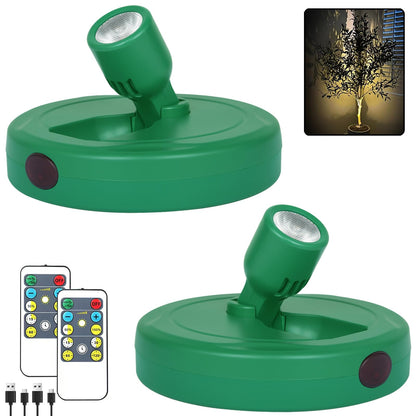 HAMVIDNE LED Spotlight, Rechargeable Battery Picture Lights, Uplighting Indoor, Spot Light with Remote, Plant Tree & Wall Art Display Dartboard Closet Spotlight-Green