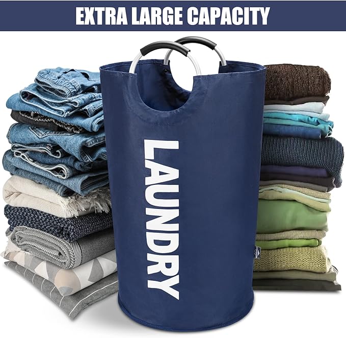 DOKEHOM 125L X-Large Collapsible Washing Laundry Basket Bag