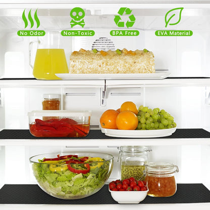WochiTV Shelf Liner for Cabinets, Drawer 11.8 Inch x 4.9 Feet, Non Adhesive EVA Plastic Waterproof Protectors Mats for Kitchen, Pantry, Bathroom Closet, Cupboard, Black