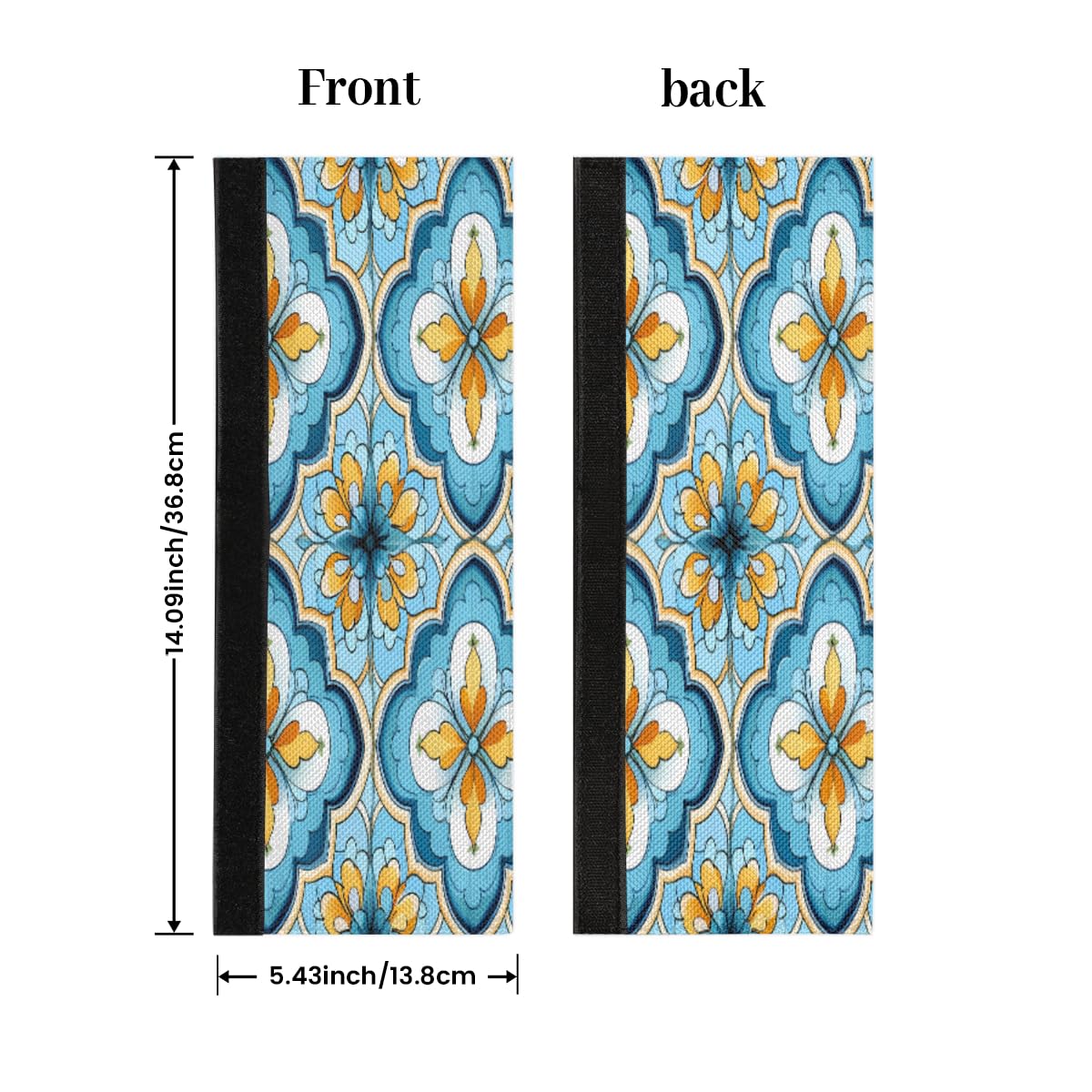 DXTKWL Blue Yellow Quatrefoil Pattern Refrigerator Door Handle Covers Set of 2 Kitchen Appliance Handle Covers Protector for Fridge Microwave Stove Oven Dishwasher