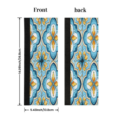 DXTKWL Blue Yellow Quatrefoil Pattern Refrigerator Door Handle Covers Set of 2 Kitchen Appliance Handle Covers Protector for Fridge Microwave Stove Oven Dishwasher