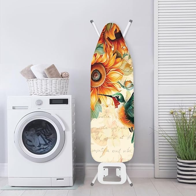 ZDCUSTOM Sunflower Hummingbird Ironing Board Cover 15x54 Inch Standard Ironing