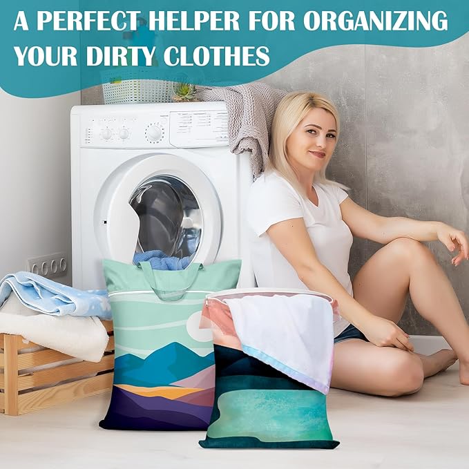 2 Pcs Large Travel Laundry Bags