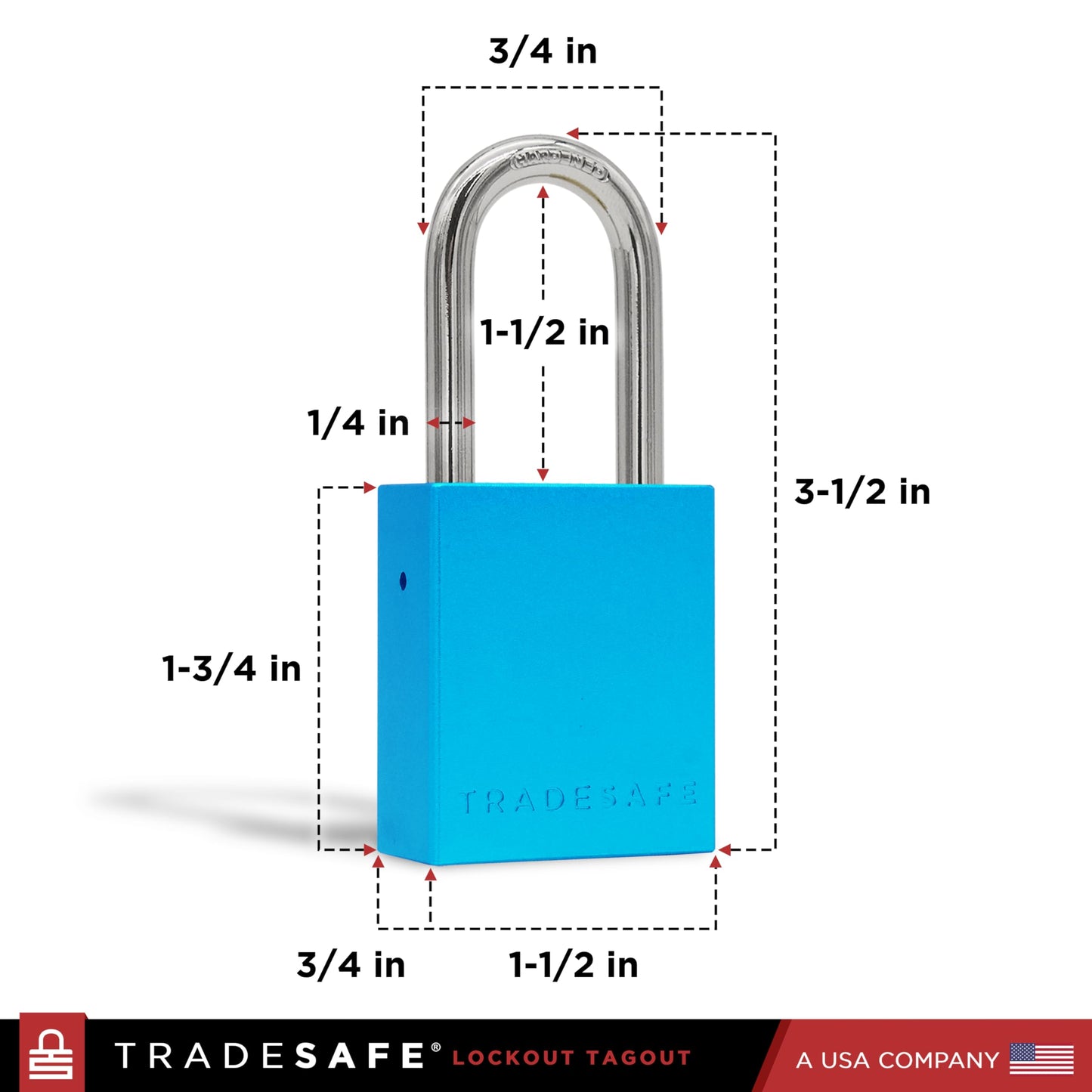 TRADESAFE Lockout Tagout Locks Set - 10 Blue Aluminum Loto Locks, Lock Out Tag Out Padlocks Keyed Alike, 2 Keys Per Lockout Padlock, OSHA Compliant