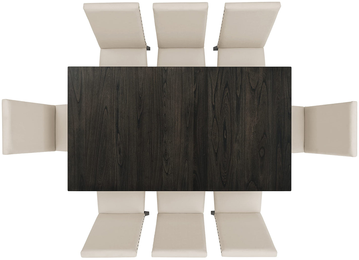 Crosley Furniture Hayden 9-Piece Modern Farmhouse Dining Table Set for 8 with Parsons Chairs, Slate
