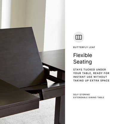 Signature Design by Ashley Neymorton Contemporary Dining Extension Table with Sled Base, Dark Brown