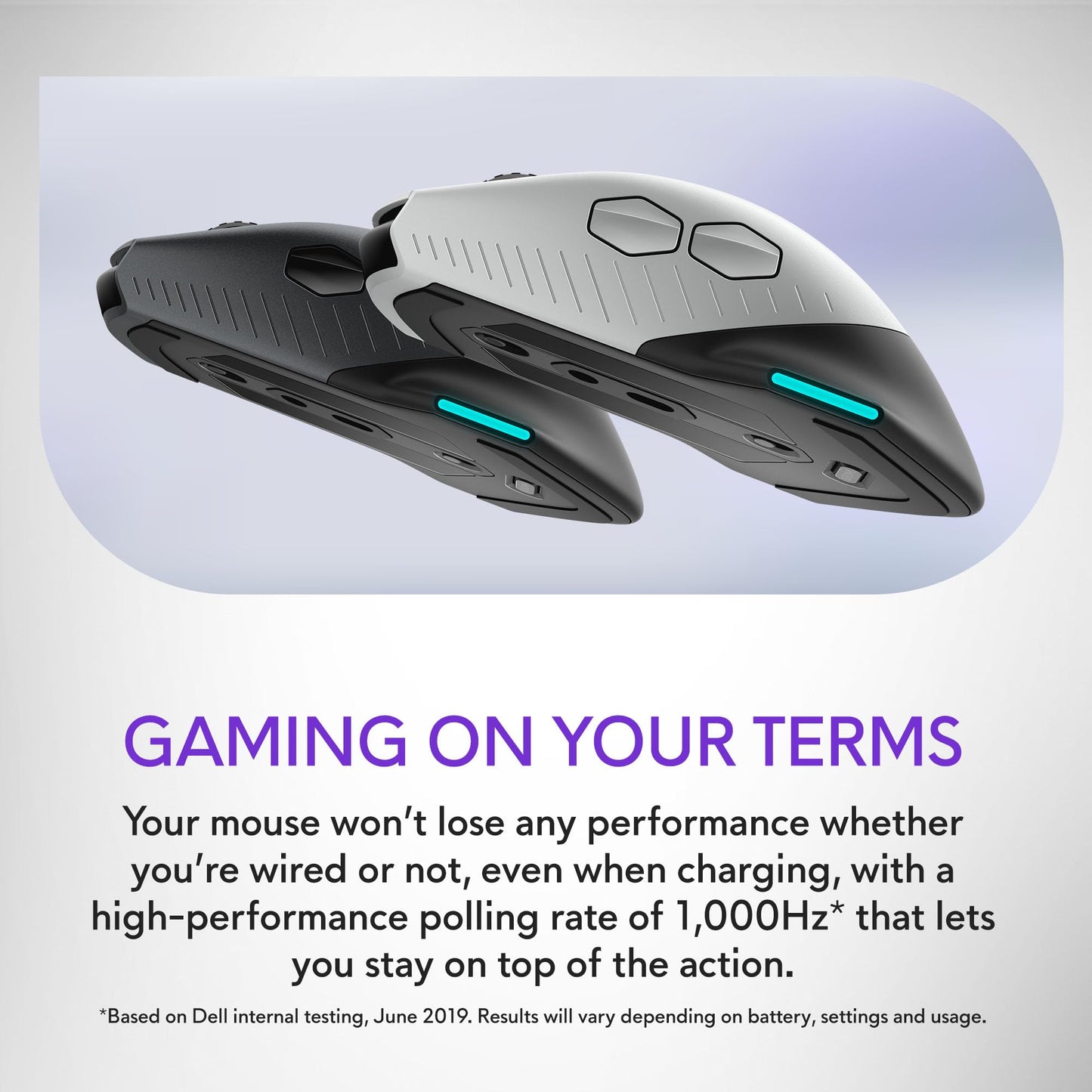 Alienware Wired/Wireless Gaming Mouse AW610M - 16000 DPI Optical Sensor, 350 Hour Rechargeable Battery, 7 Buttons, 3-ZONE 16.8m AlienFX RGB Lighting, Ergonomic - Dark Side of the Moon