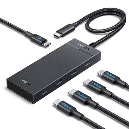 UGREEN 10Gbps USB C Hub, USB-C Splitter with 4 USB C Port,100W PD Compatible with MacBook Pro, MacBook Air, iPad Pro, and iPhone 16/17, Plug and Play