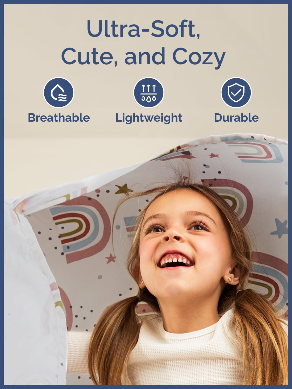 Kids Twin Size Bed Sheet Set - 3 Piece Kids Loft Bed Sheets - Rainbow Star Theme Bedding - Soft, Cute and Cozy - Breathable and Machine Washable - Colorful Bed Set for Boys, Girls, Teens & Toddlers