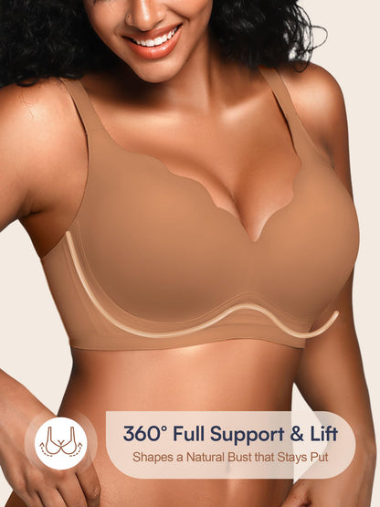 Wireless Jelly Bras for Women No Underwire with Support - S-2XL Seamless Bralettes Everyday Comfort Tshirt Padded Bra