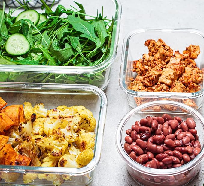 30 Pieces Glass Food Storage Containers