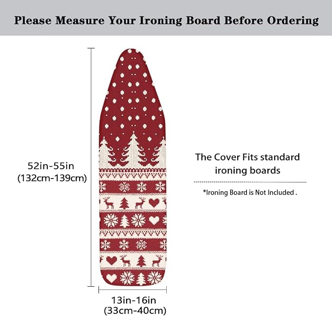 Christmas Tree Elk Ironing Board Covers Ironing Board Protector Fits Standard