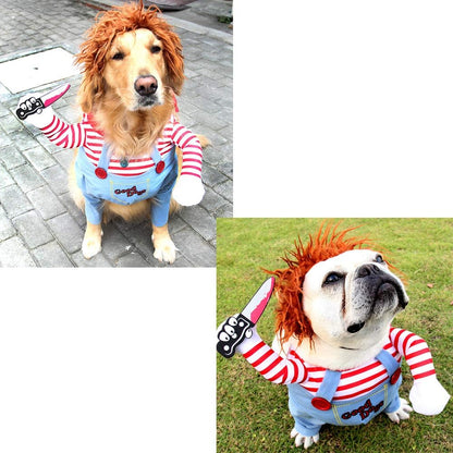 NACOCO Dog Awful Costume Pet Halloween Clothes Cat Cosplay Party Suit Funny Dog Costume Small to Large Dogs(L)