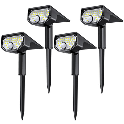 AloftSun Solar Motion Sensor Outdoor Lights - 30 LED Spot Lights with Motion Detector, IP68 Waterproof, 3 Modes for Pathway Yard, 4 Pack