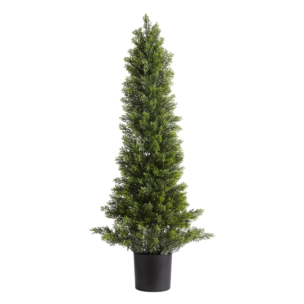 VEVOR Artificial Cedar Topiary Trees, 36 inch 2 Set Faux Pine Shrubs Plants, Fake Silk Tree Look Real, Easy Assembly for Decor Front Porch Outdoor Patio Garden Balcony Backyard Indoor Office（3FT
