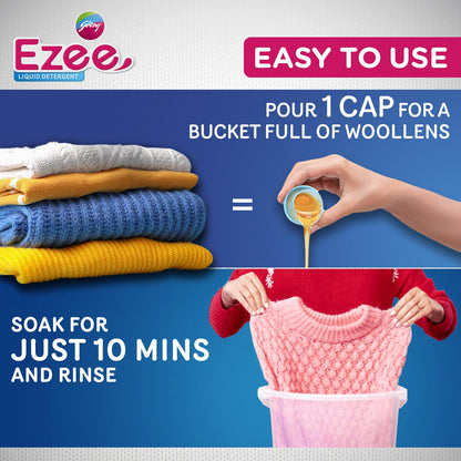 Godrej Ezee 1kg Liquid Detergent for Winter Wear, Woollens, Silks, Chiffons & Delicate Clothes