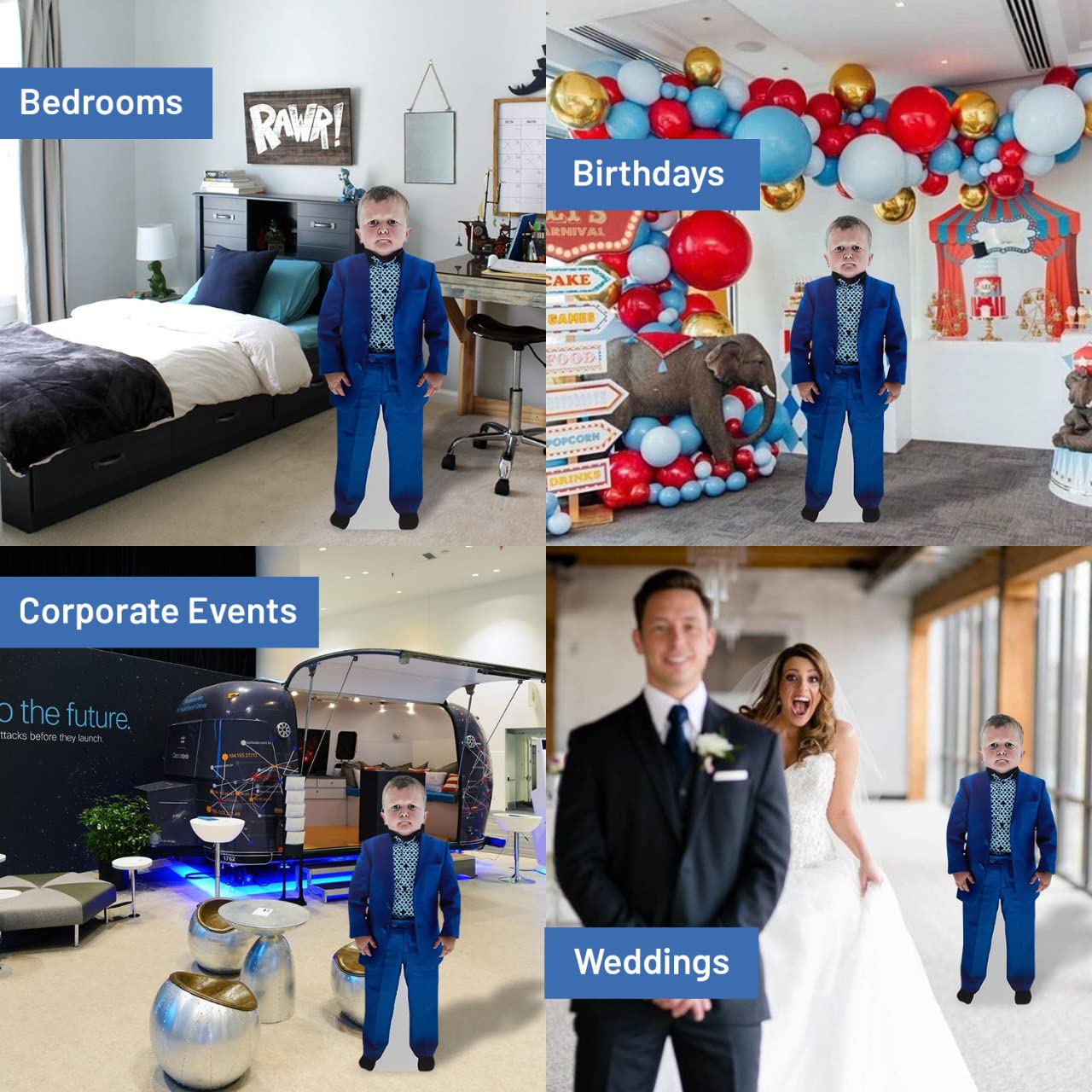 Hasbulla Cutout - Hasbulla Magomedov Cardboard Cutout Lifesize & Lifelike - Celebrity Cutouts with Easel Stand - Made with Sustainable FSC Approved Cardboard