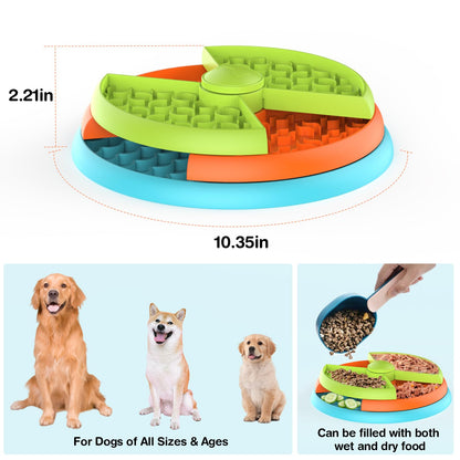 Slow Feeder Dog Bowl 3 Levels, Reduces Boredom and Anxiety, Non-Slip Interactive Puzzle Feeder, Suitable for Small/Medium/Larger Dogs