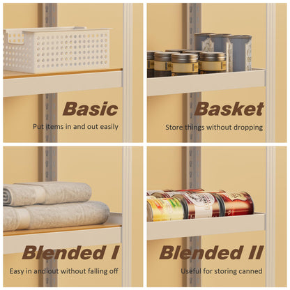 VDEVY 36" W x 16" D x 72" H Closet Storage Shelves,5 Tier White Metal Shelving Unit,Adjustable Heavy Duty Garage Shelves,Utility Rack Organizer Shelf for Kitchen Pantry Closet Garage