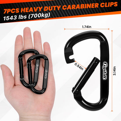 Carabiner Clip,Heavy Duty Carabiners 900lbs-1543lbs,Multipurpose for Camping Essentials,Hiking,keychain clip,Hammock,Dog Leash Harness,Carabiner for Keys,Key Chain Hooks Outdoor Gym etc&Utility D Ring