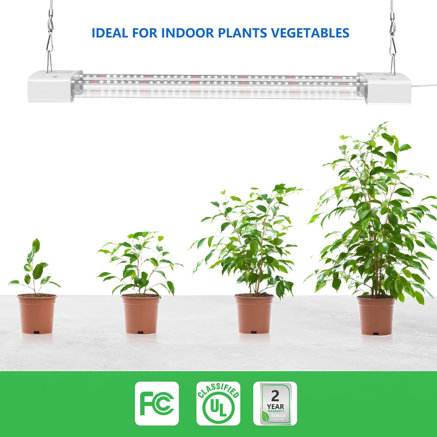 METRYEE LED Grow Lights 16W Full Spectrum Integrated Growing Lamp Lighting Fixtures with High PPFD for Greenhouse Hydroponic Indoor Plant Seedling Veg and Flower