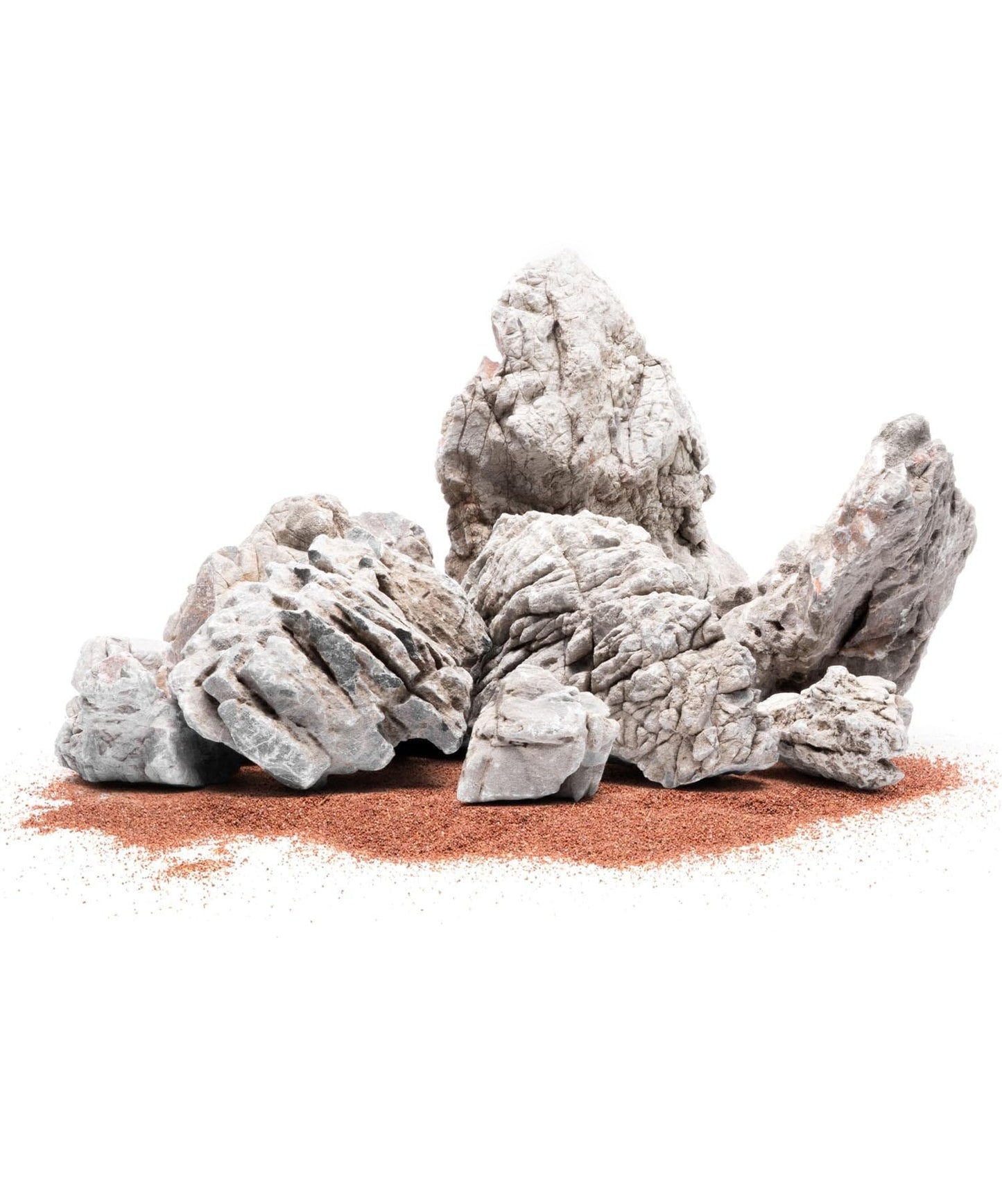 SubstrateSource Natural Aquarium Stones - Light Brown with Gray, Dimples & Craters, Decorative Aquascaping Rocks, Epiphytic Plants, Shrimp, Betta Fish Tank & Reptile Enclosure - Elephant Skin, 5 LB